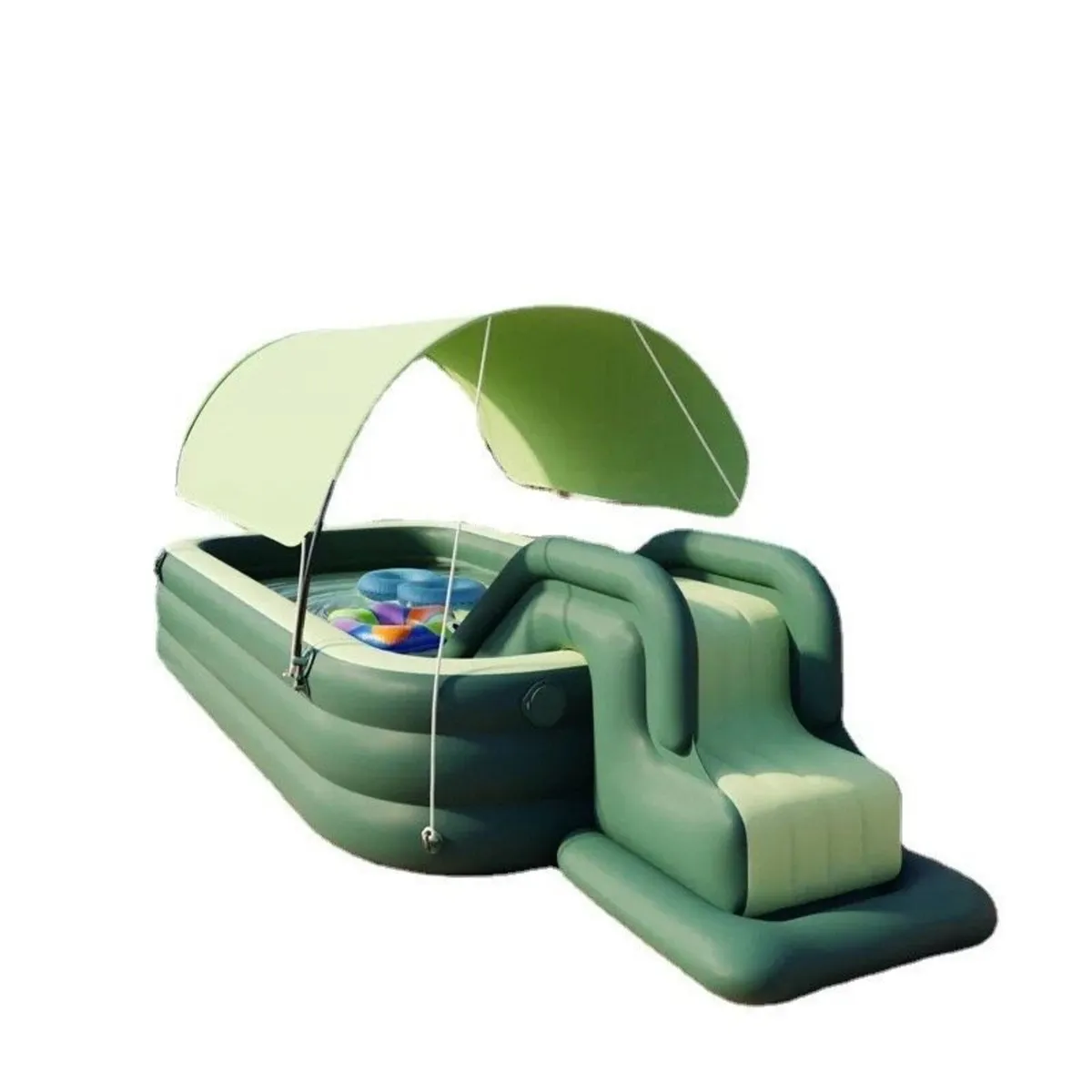 Swimming pool Length 3M with slide Green - Image 1