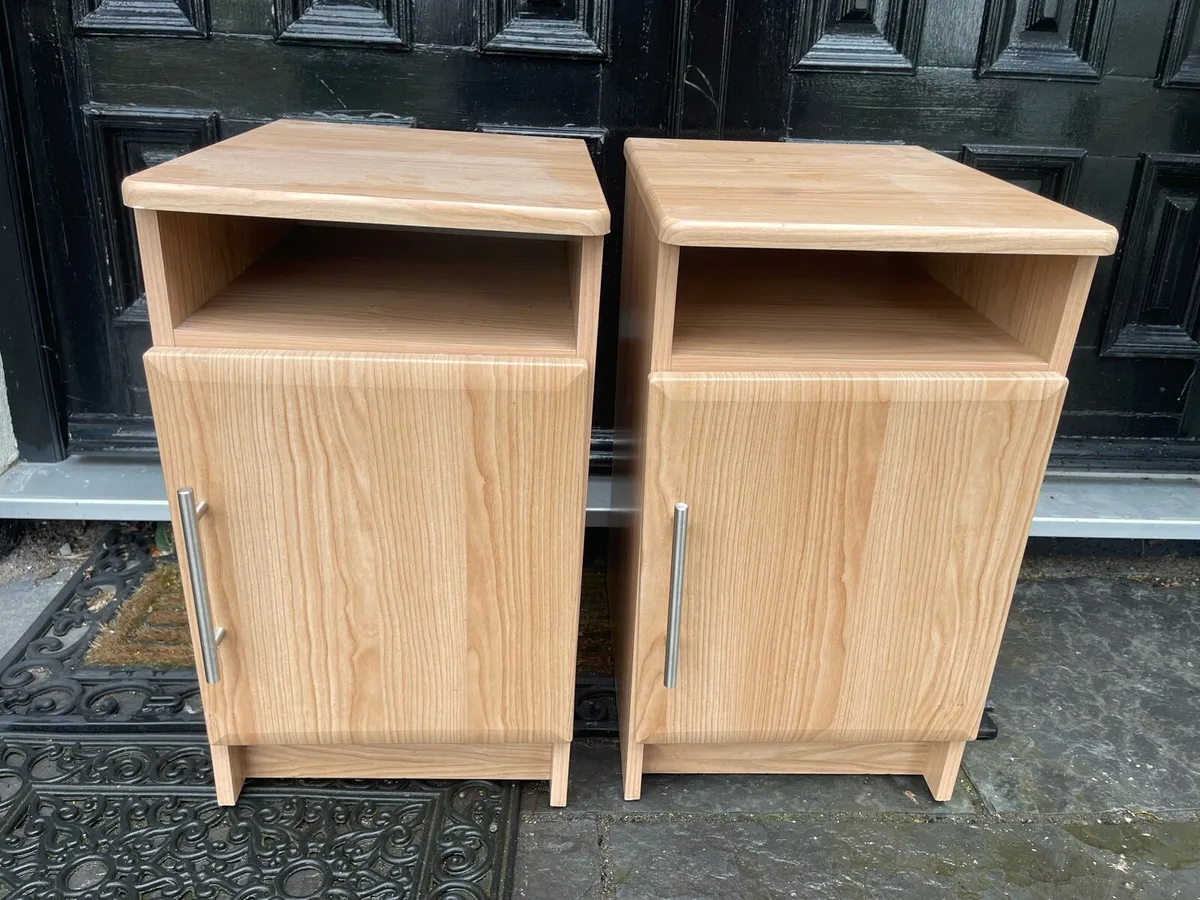 Matching Pair Of Solid Bedside Lockers - Tables - Image 1