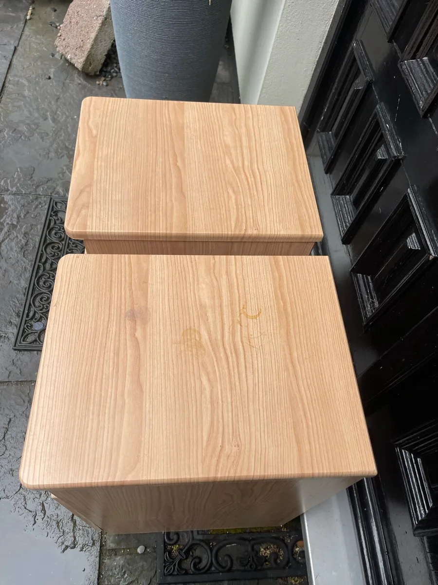 Matching Pair Of Solid Bedside Lockers - Tables - Image 2