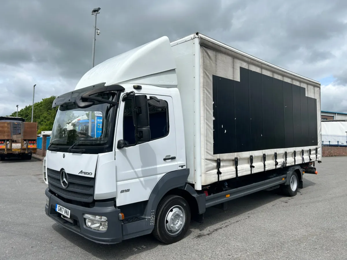 2016 Mercedes Atego 816 1x box 1x Curtainside - Image 1