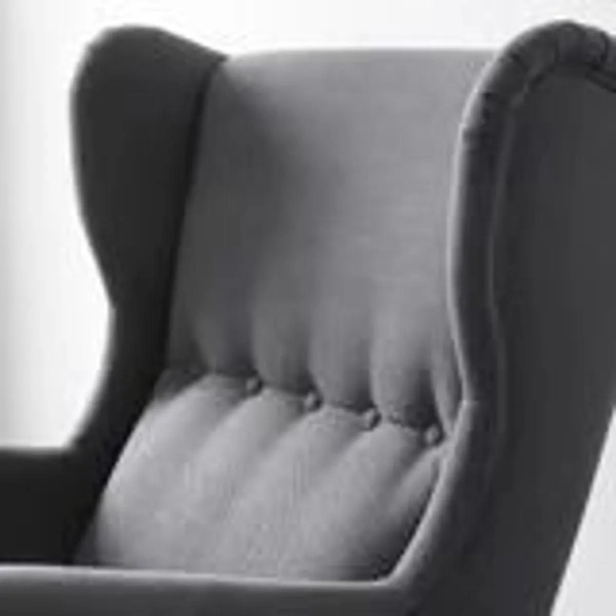 IKEA STRANDMON Wing Chair and footstool - Nordvalla dark grey - Image 2