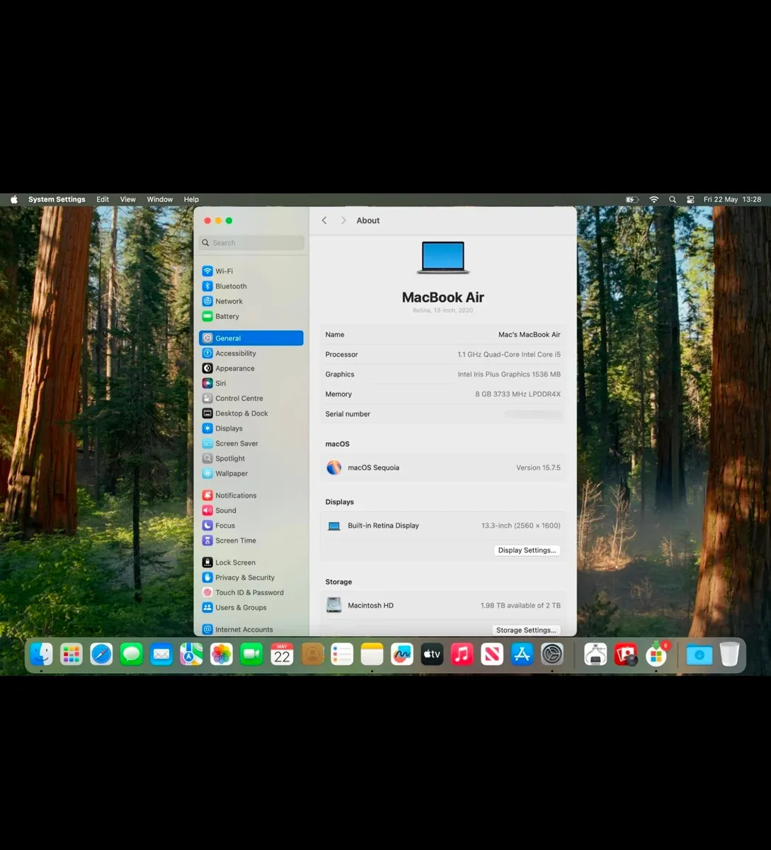 Apple MacBook Air 13' 2020 A2179 Core i5 8GB 2TB S - Image 2