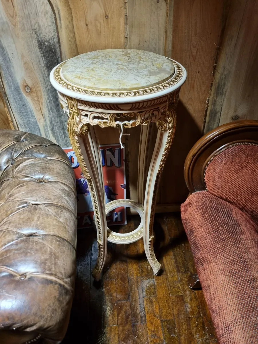2 Large Egyptian Stands Granite  Top (New) - Image 3