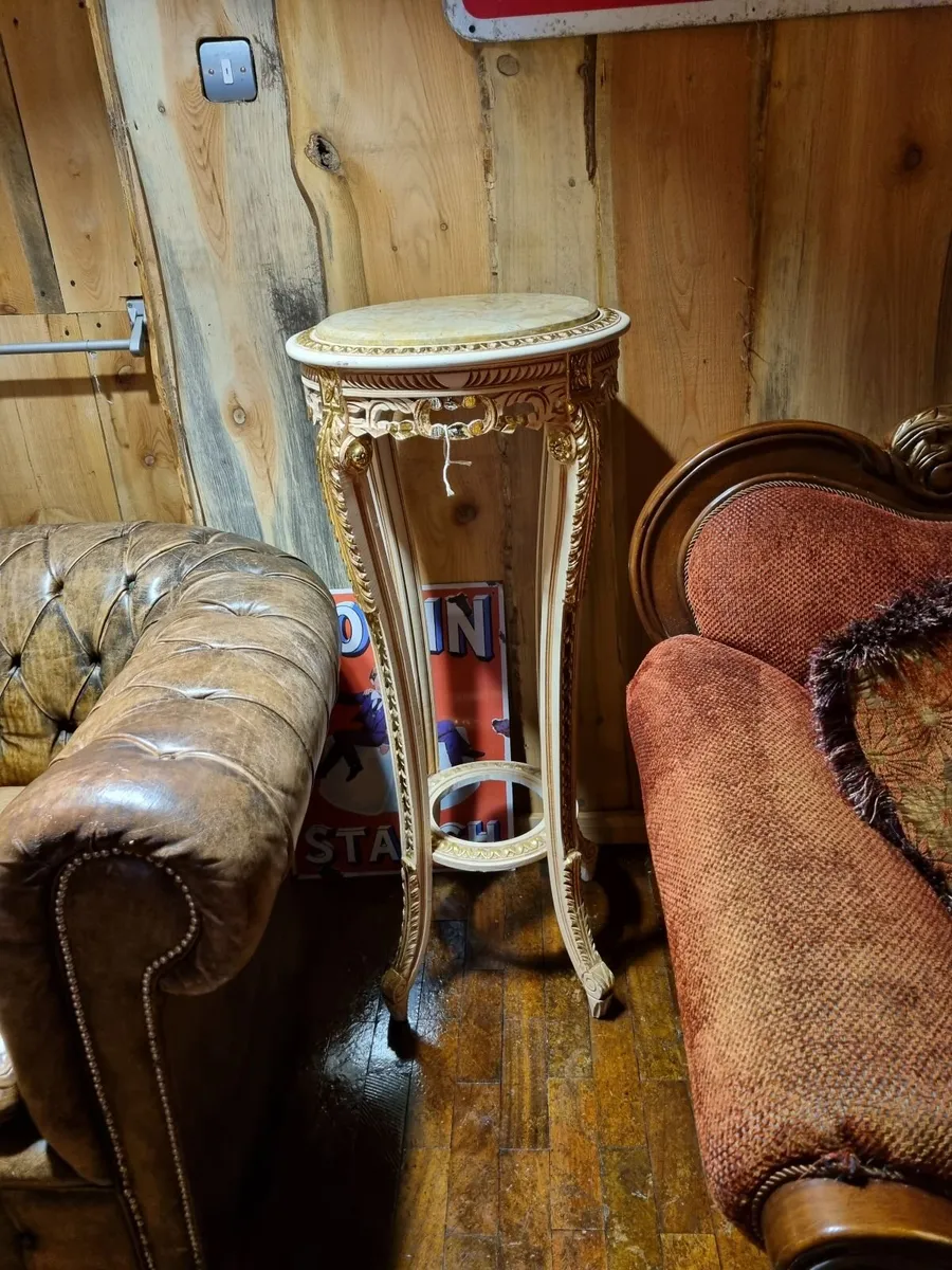 2 Large Egyptian Stands Granite  Top (New) - Image 4