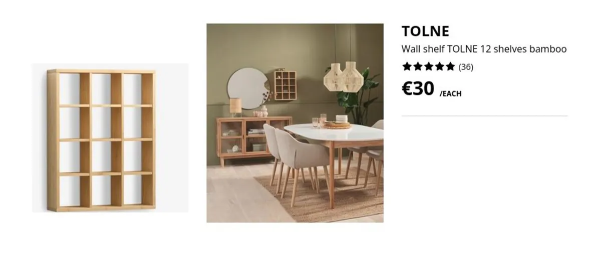 JYSK Tolne bamboo shelf - Image 3