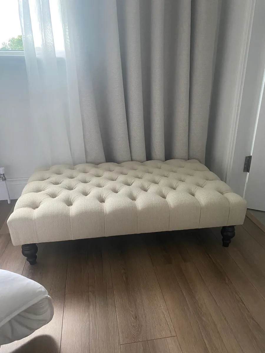 Brand new beige foot stool - Image 1