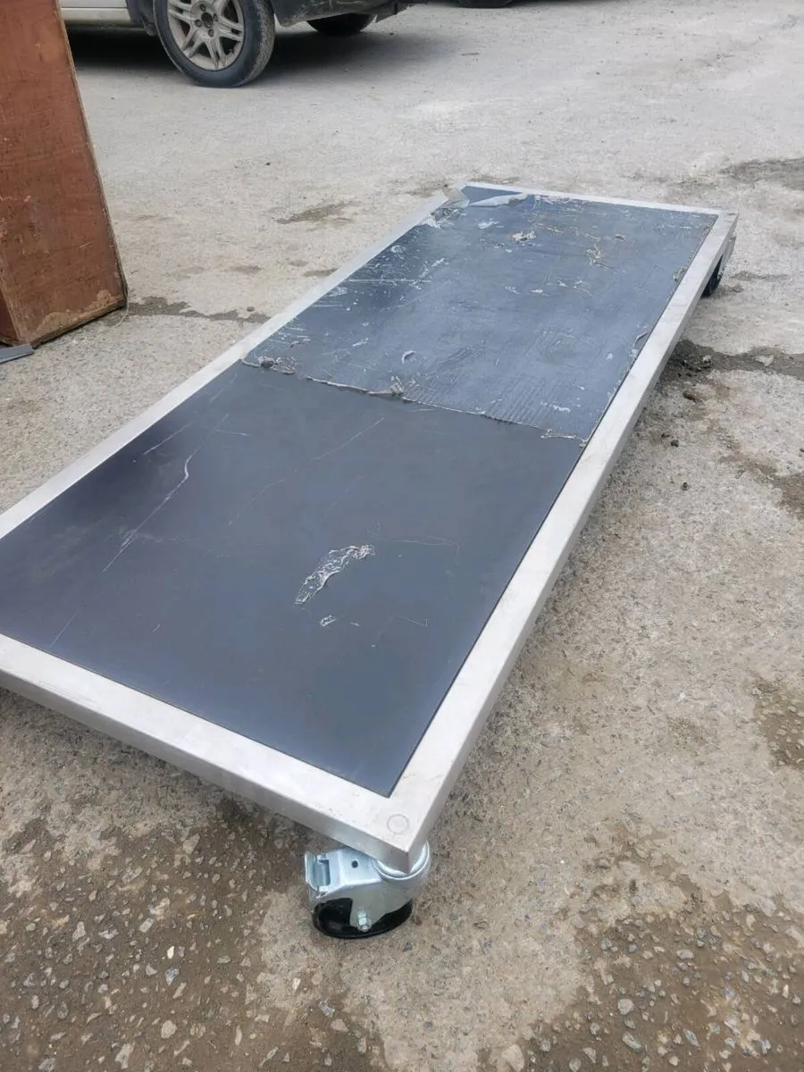 Stand Stainless Steel on Wheels - Image 1