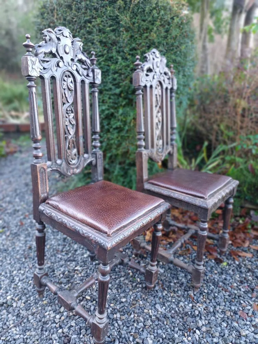 Pair of 19th century dining chairs. - Image 1