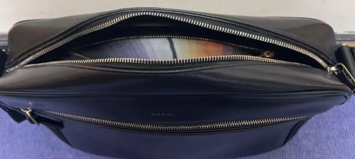 Paul Smith Accessories Men's City Embossed Cross Body Bag - Black Leather - Image 4
