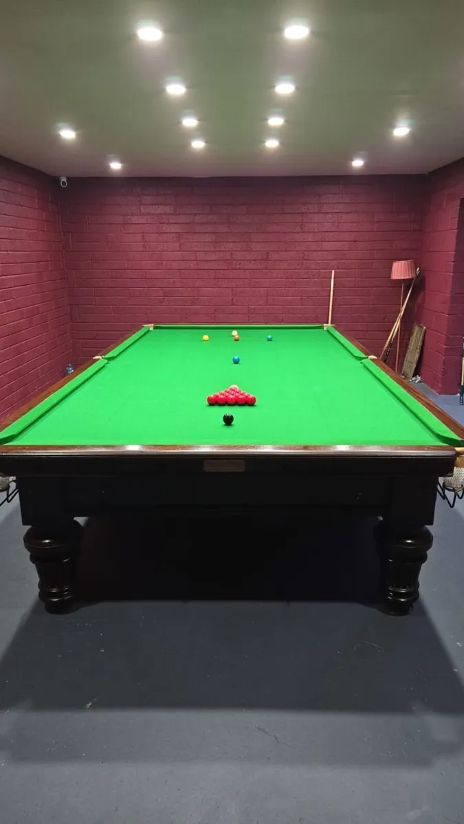 Burroughes and Watts 12ft Snooker Table - Image 1