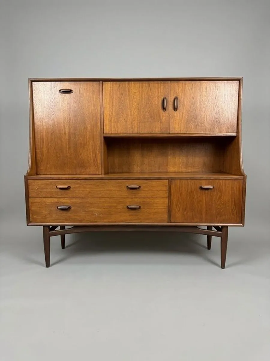 Mid Century Modern Classic 1960s G Plan Teak Highboard - Image 1