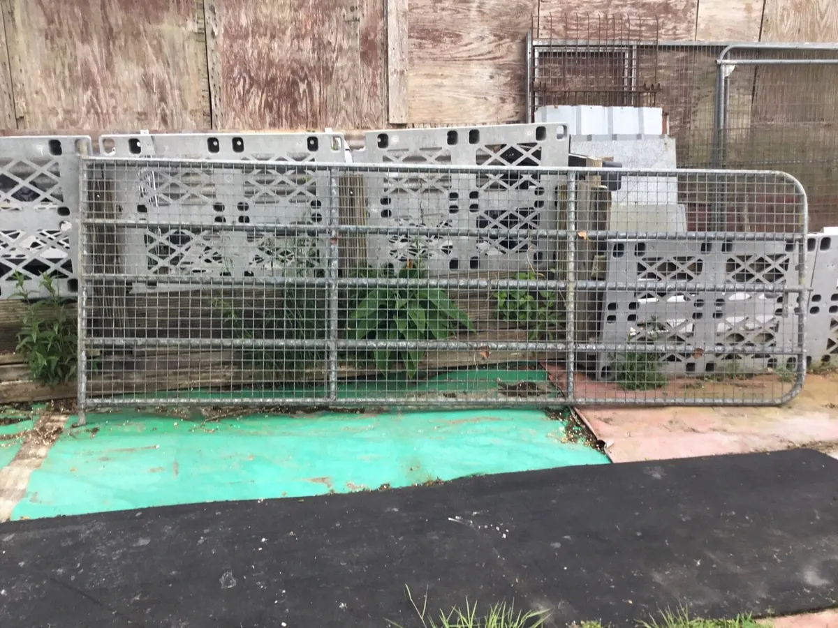 Galvanised 12 foot gate with full mesh - Image 1