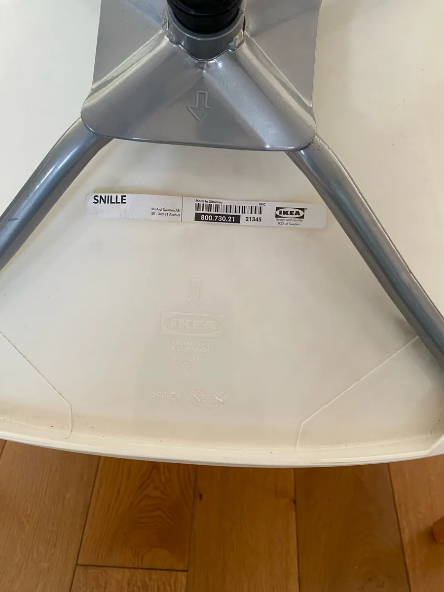 IKEA SNILLE Cream Swivel Desk Chair - Image 4