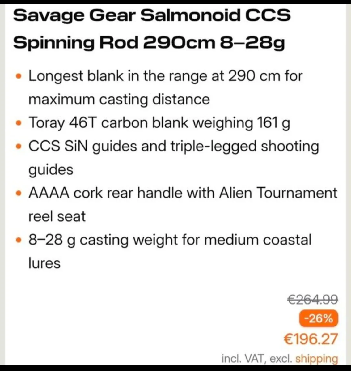 Savage gear salmonoid bass rod - Image 3
