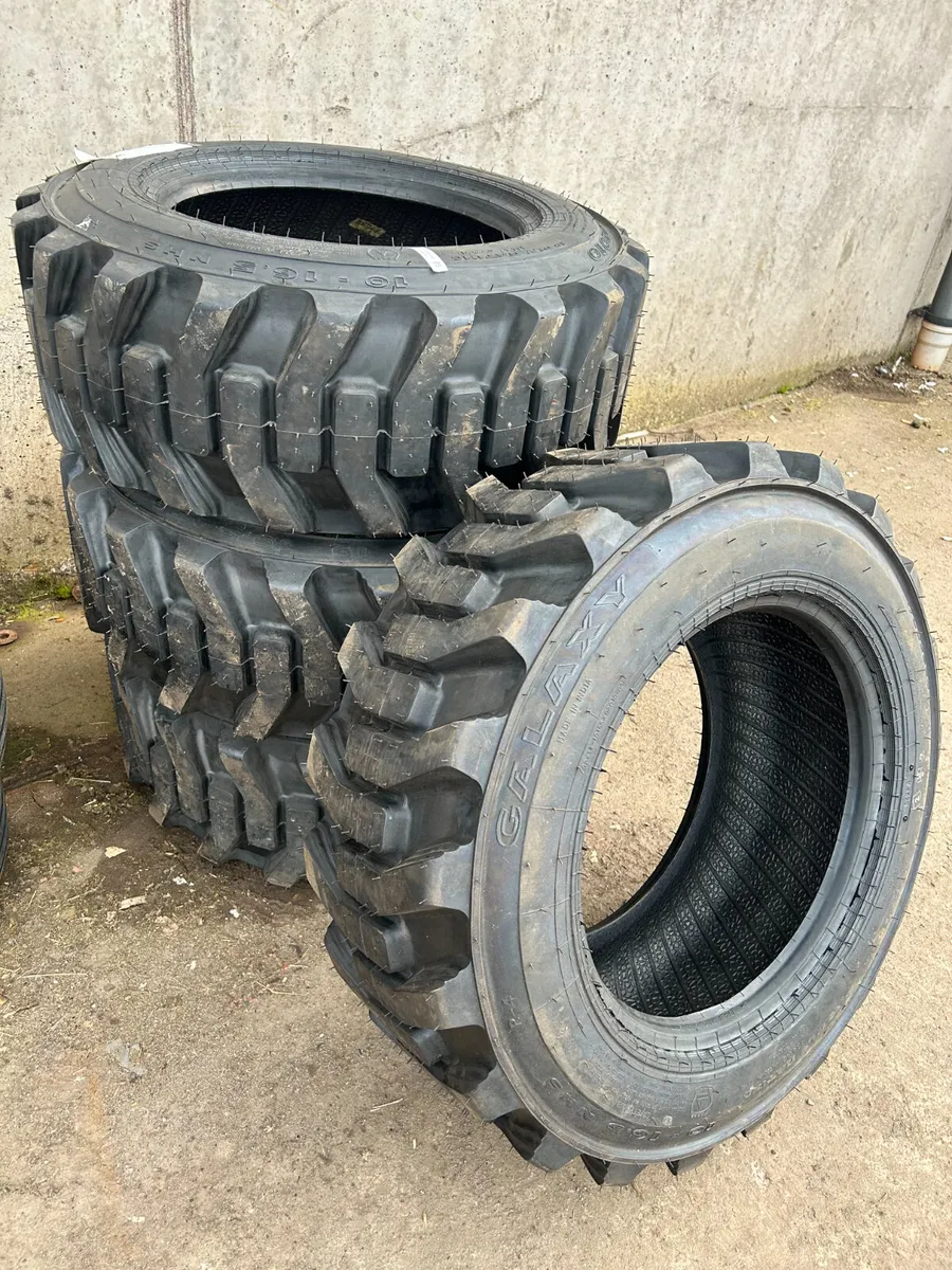 x4 New Galaxy 10/16.5  Skidsteer Tyres - Image 1
