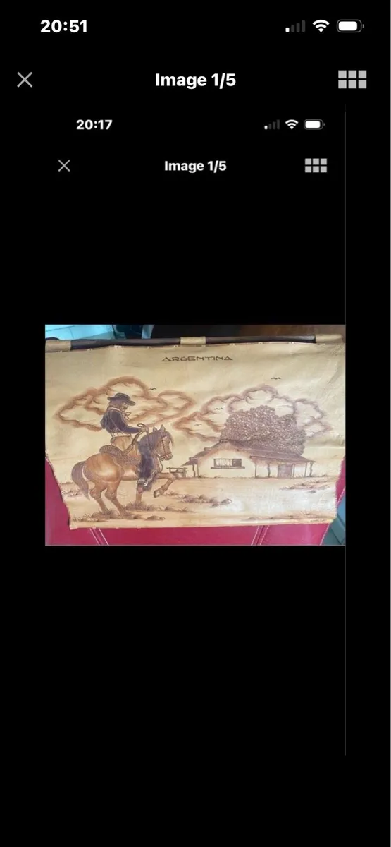 Argentina Leather Wall Art - Image 1