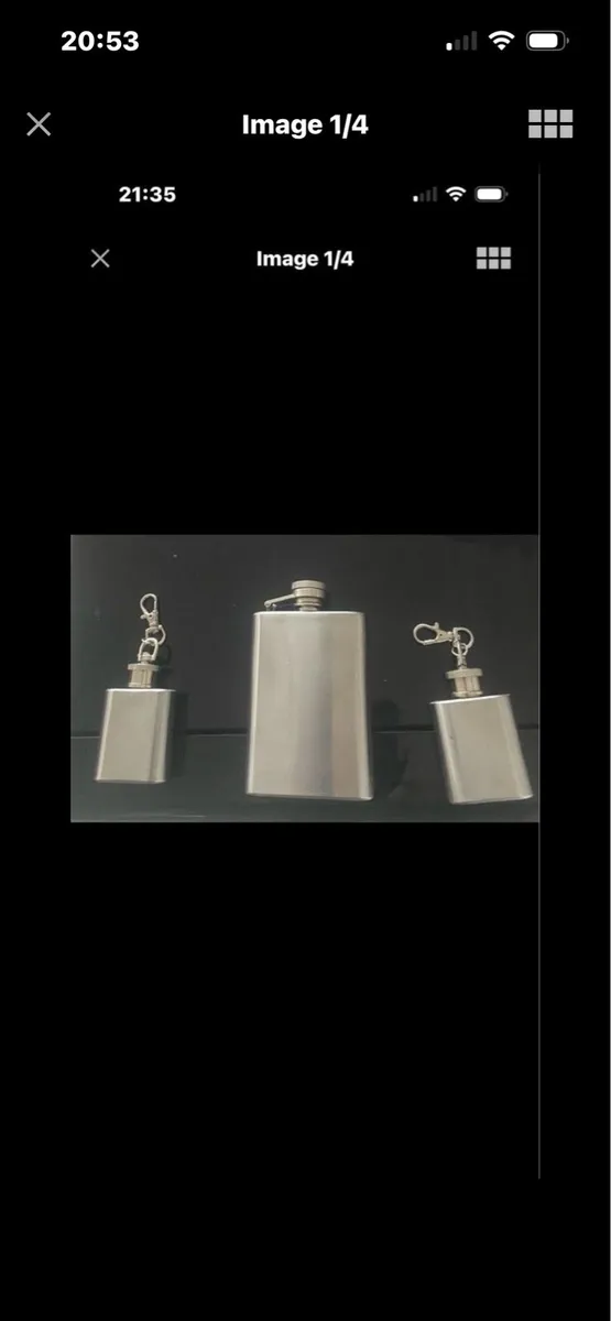 Hip Flask Set (3) - Image 1