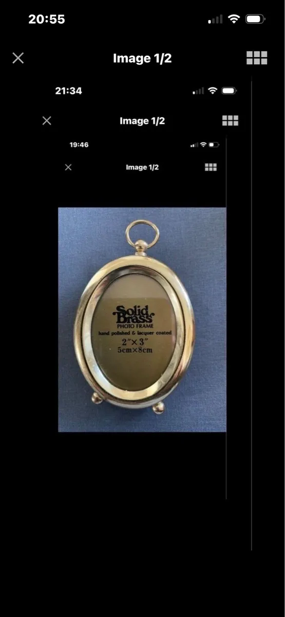 Vintage Solid Brass Photo Frame - Image 1