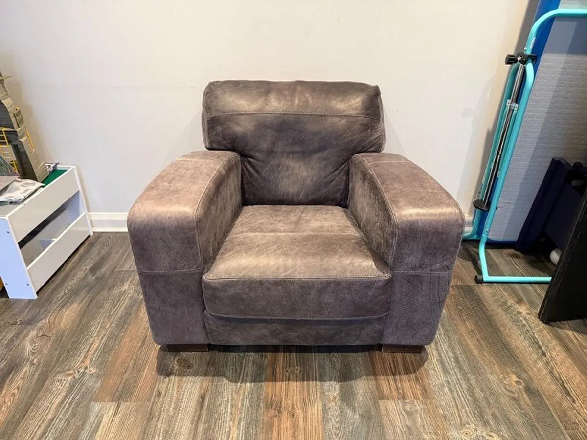 Armchair - Navy Leather - Image 2