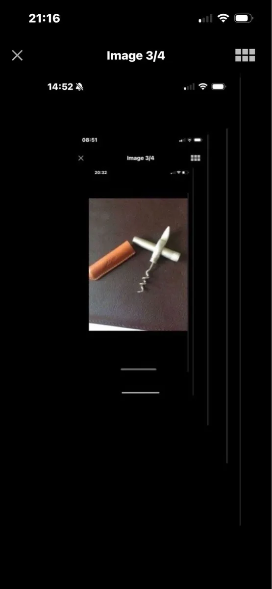 Corkscrew & Bottle Opener in Leather Case - Image 3