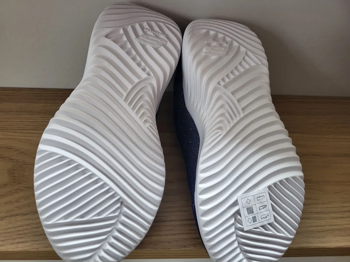 Navy & Pink Kids Sketchers (New) Size 12 - Image 2