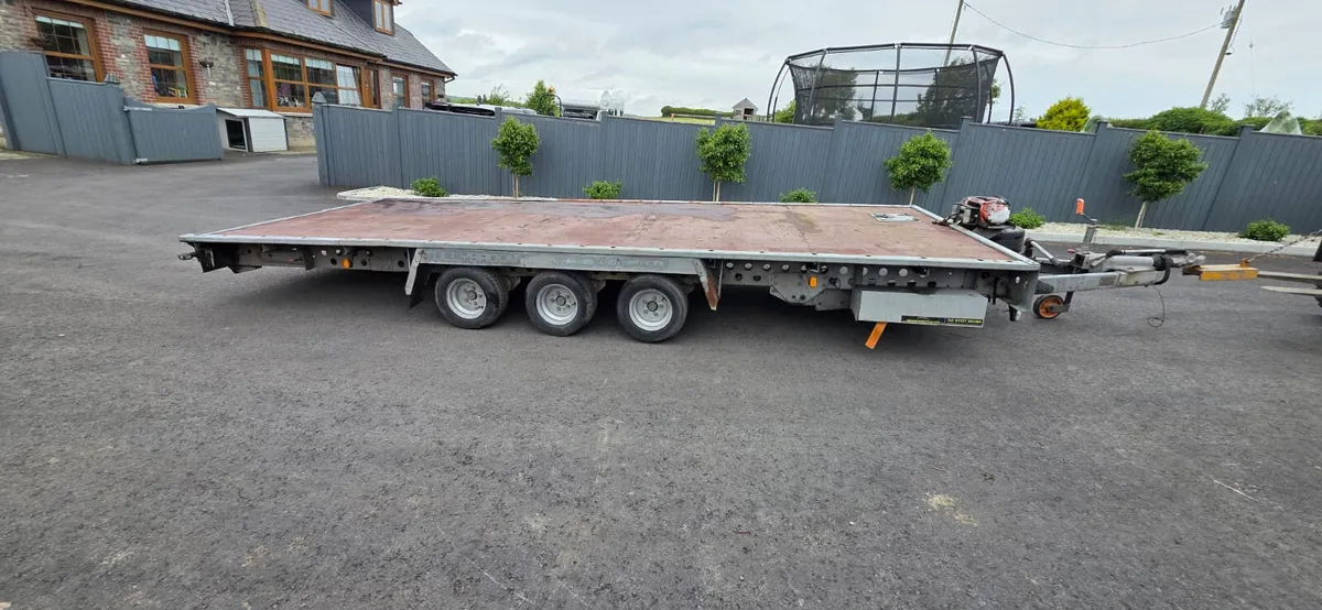 Woodford 18ft Flatbed Trailer Tri-Axle - Image 1