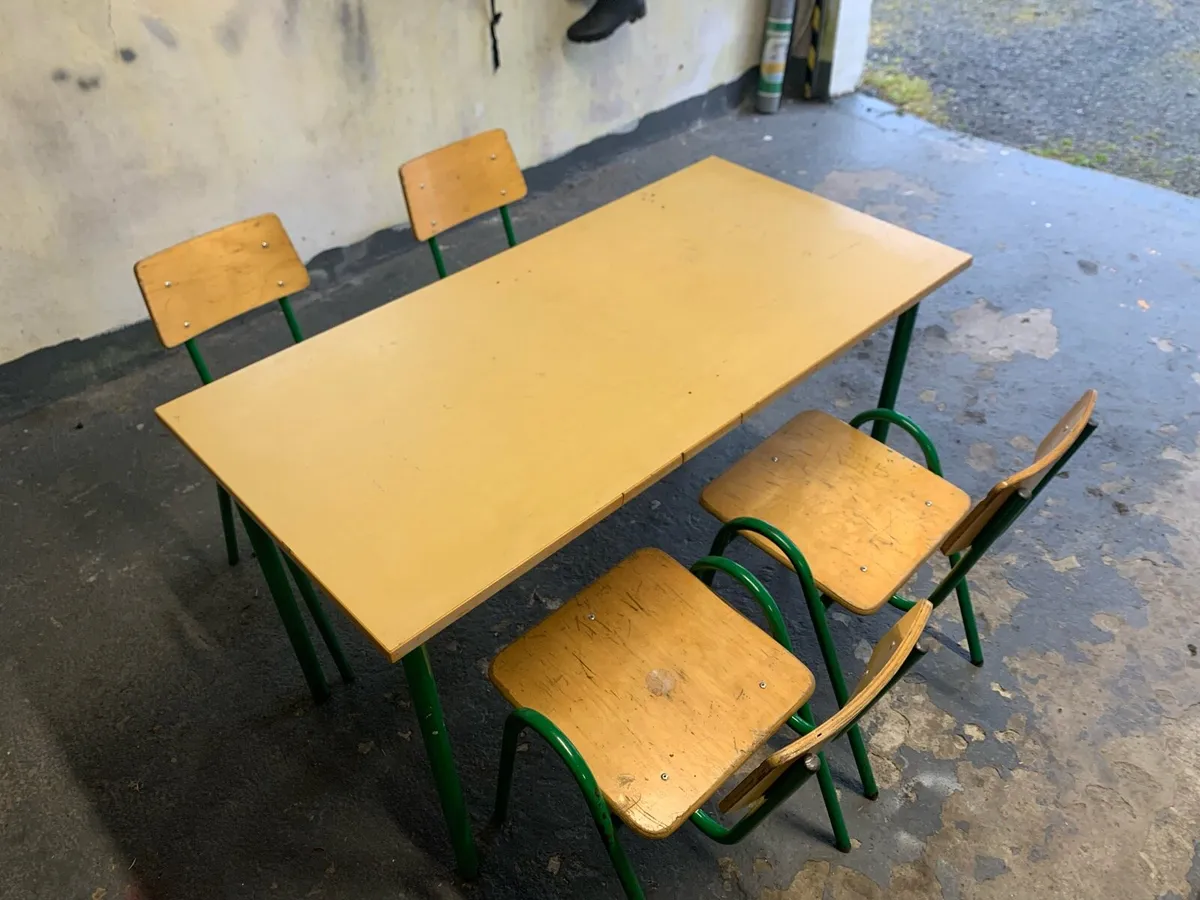 School table and Chairs - Image 2