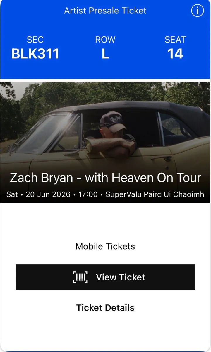 Zach Bryan 20th of June Cork - Image 2