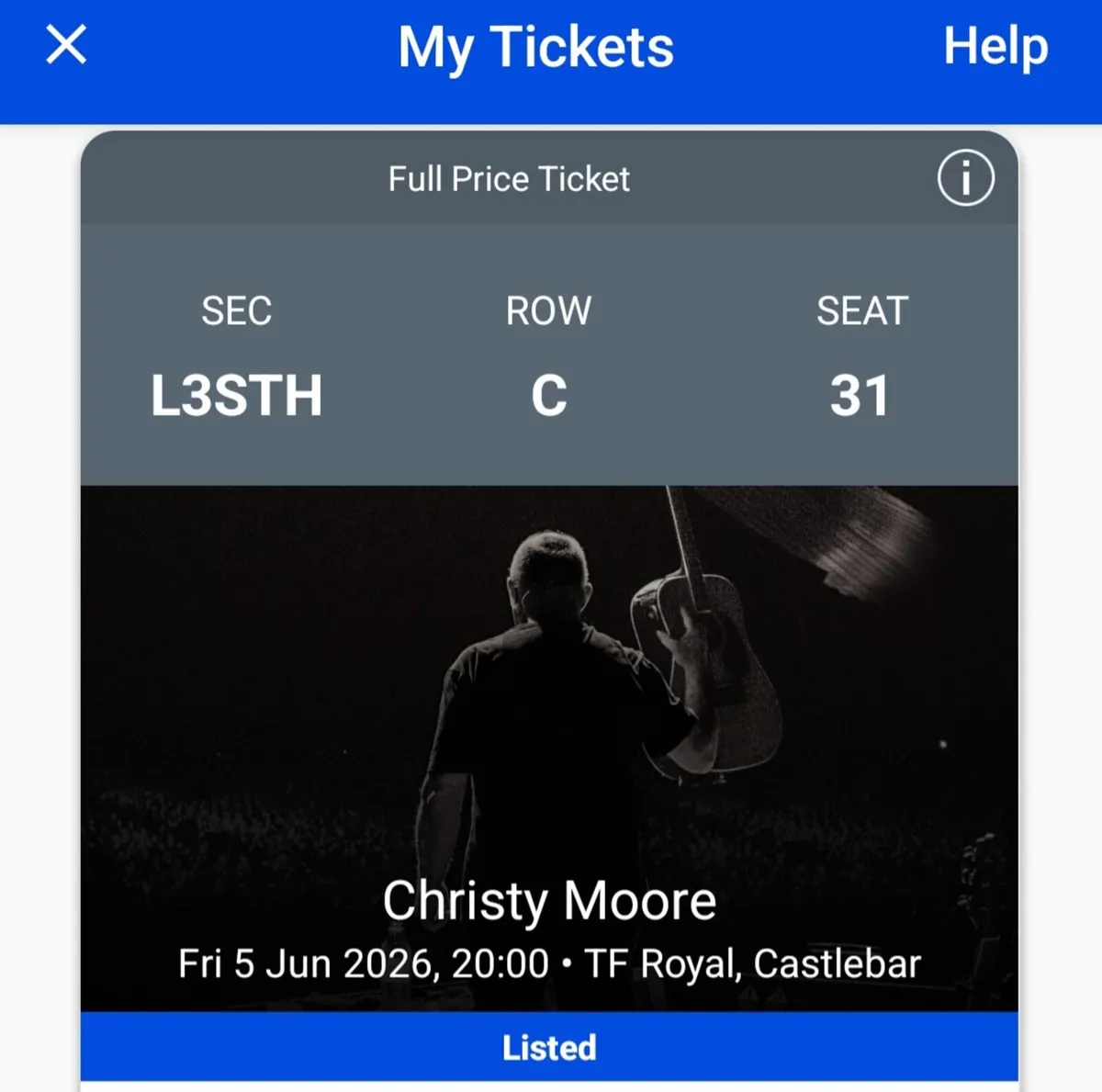 Christy Moore, TF Royal, Castlebar, June 5th - Image 2