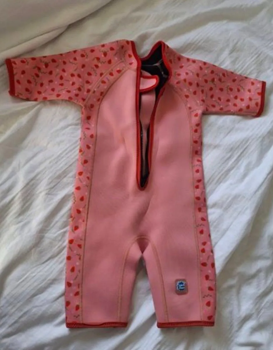 Splash kids shorty wetsuit strawberry (2-4 year ol - Image 2
