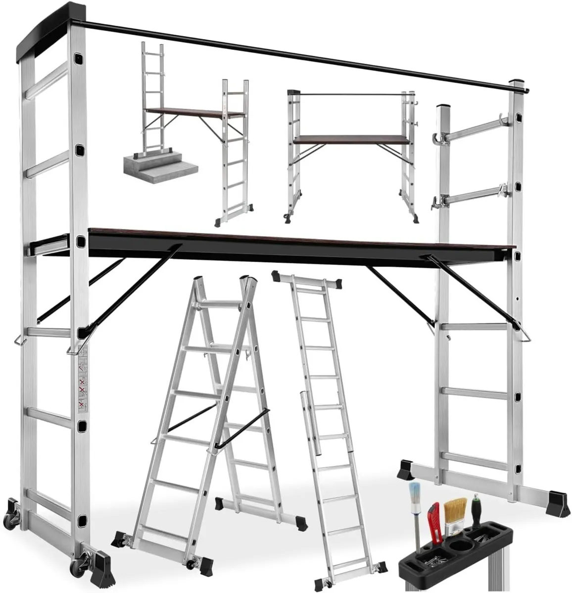 Ladder Scaffold Platform Aluminium Multi-Purpose F - Image 1