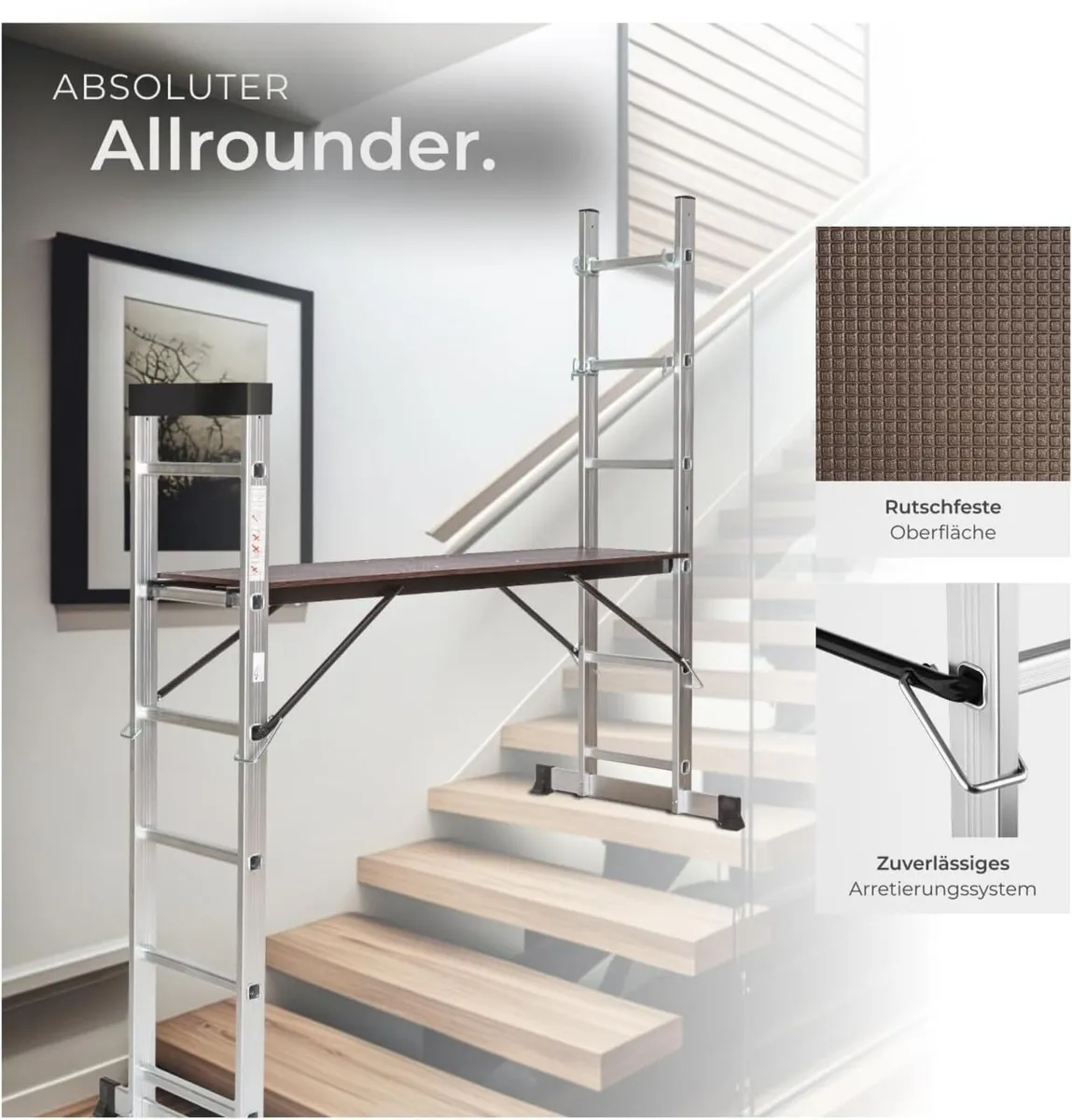 Ladder Scaffold Platform Aluminium Multi-Purpose F - Image 3