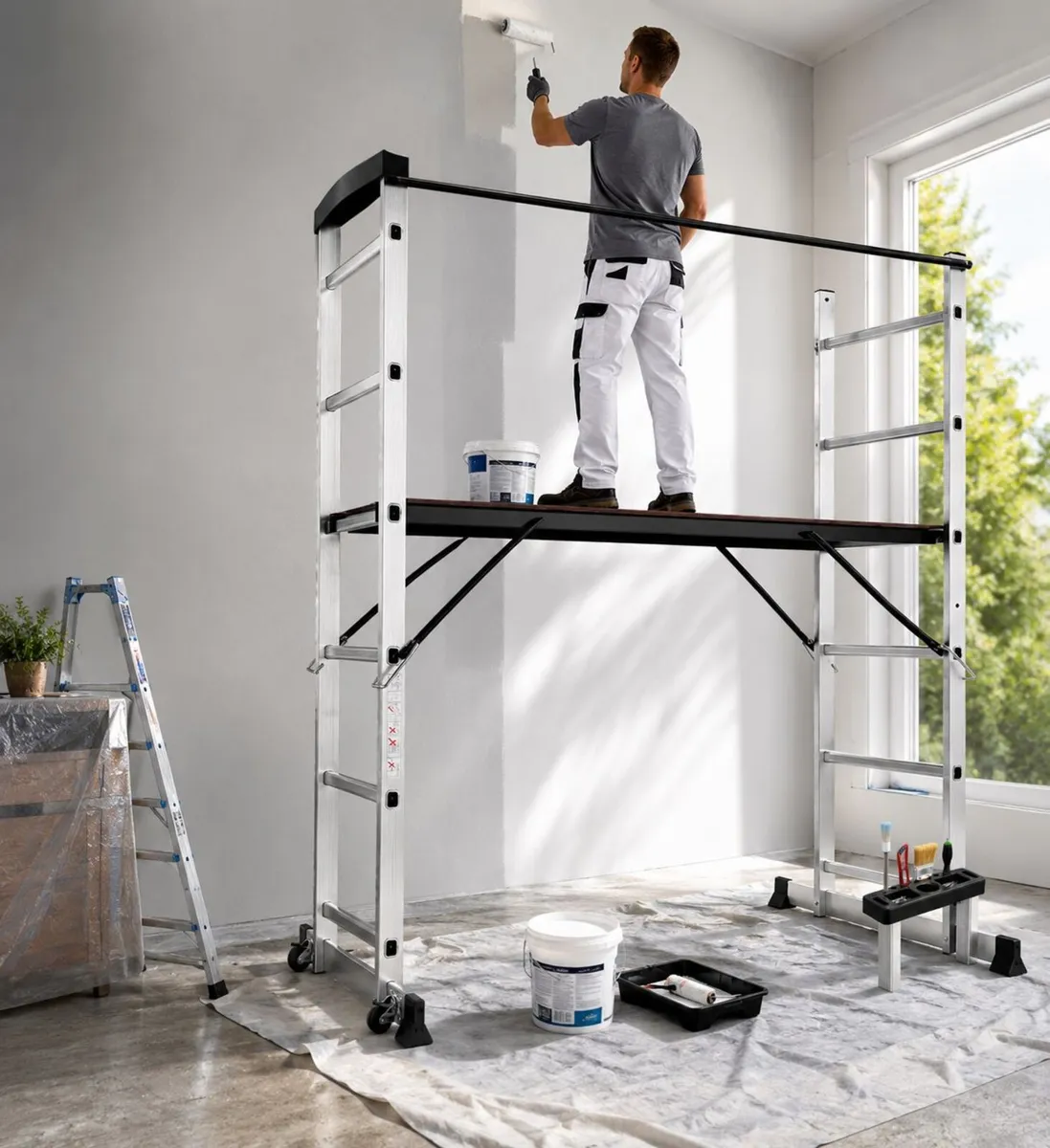 Ladder Scaffold Platform Aluminium Multi-Purpose F - Image 1