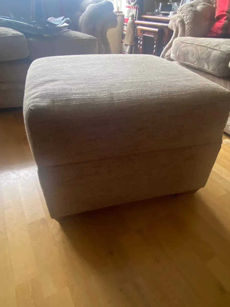 Couch, armchair & footstool - Image 4