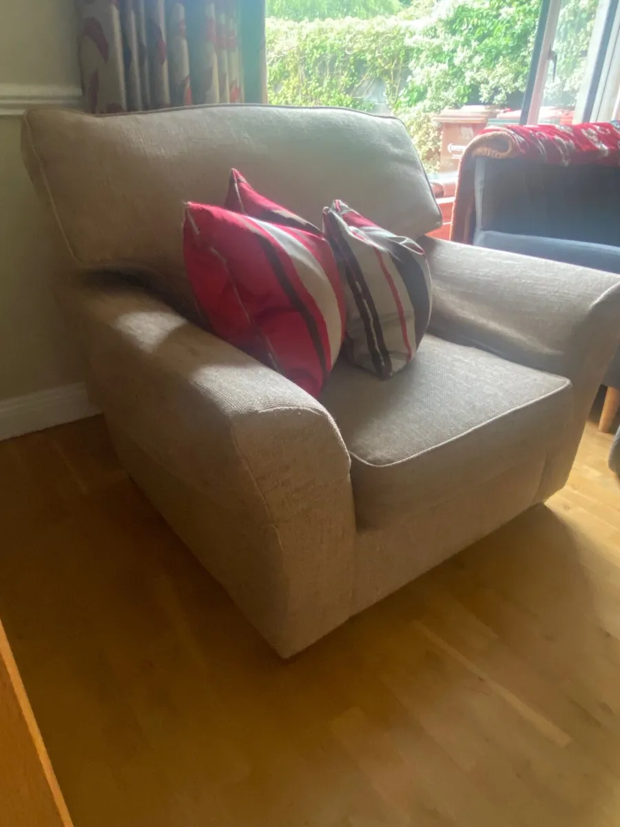 Couch, armchair & footstool - Image 2