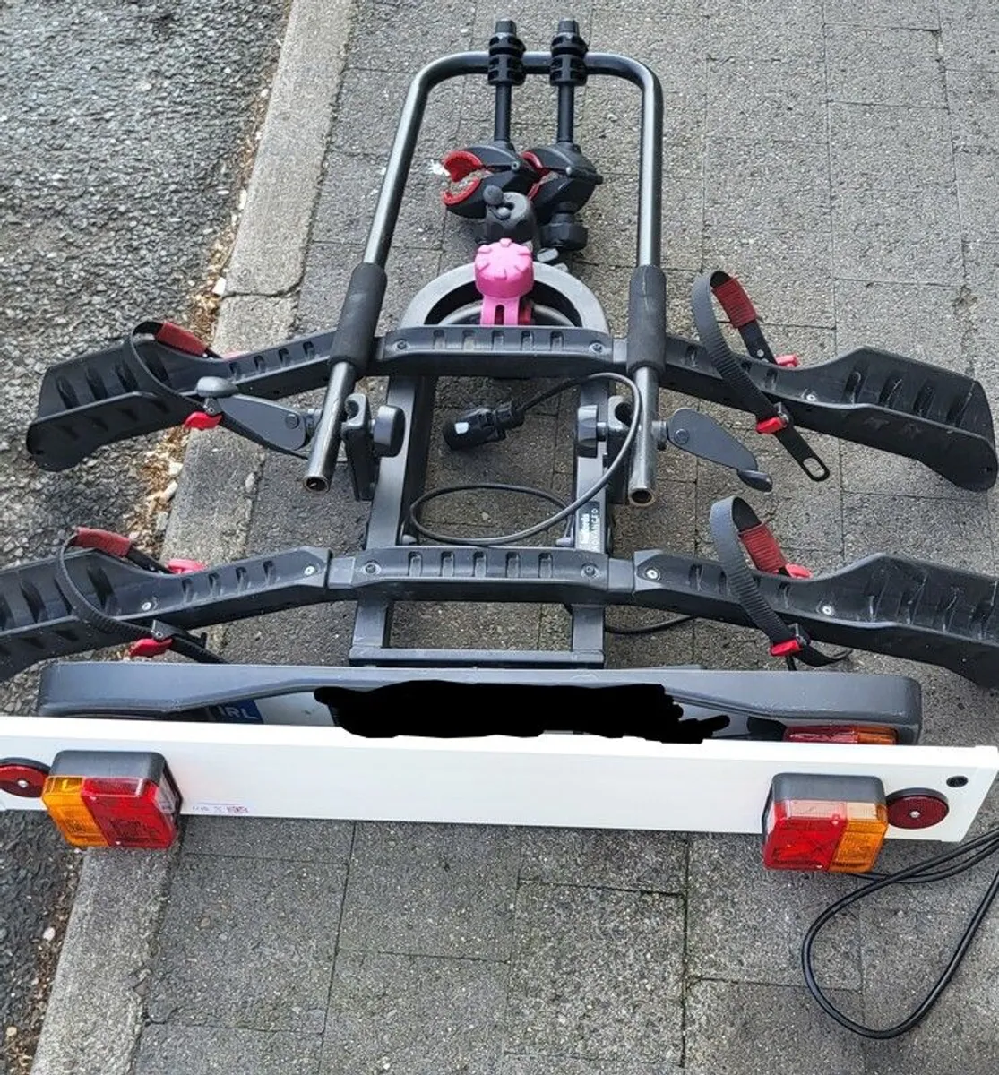 Bicycle rack; 2 bikes or ebikes; car tow-bar mount - Image 2