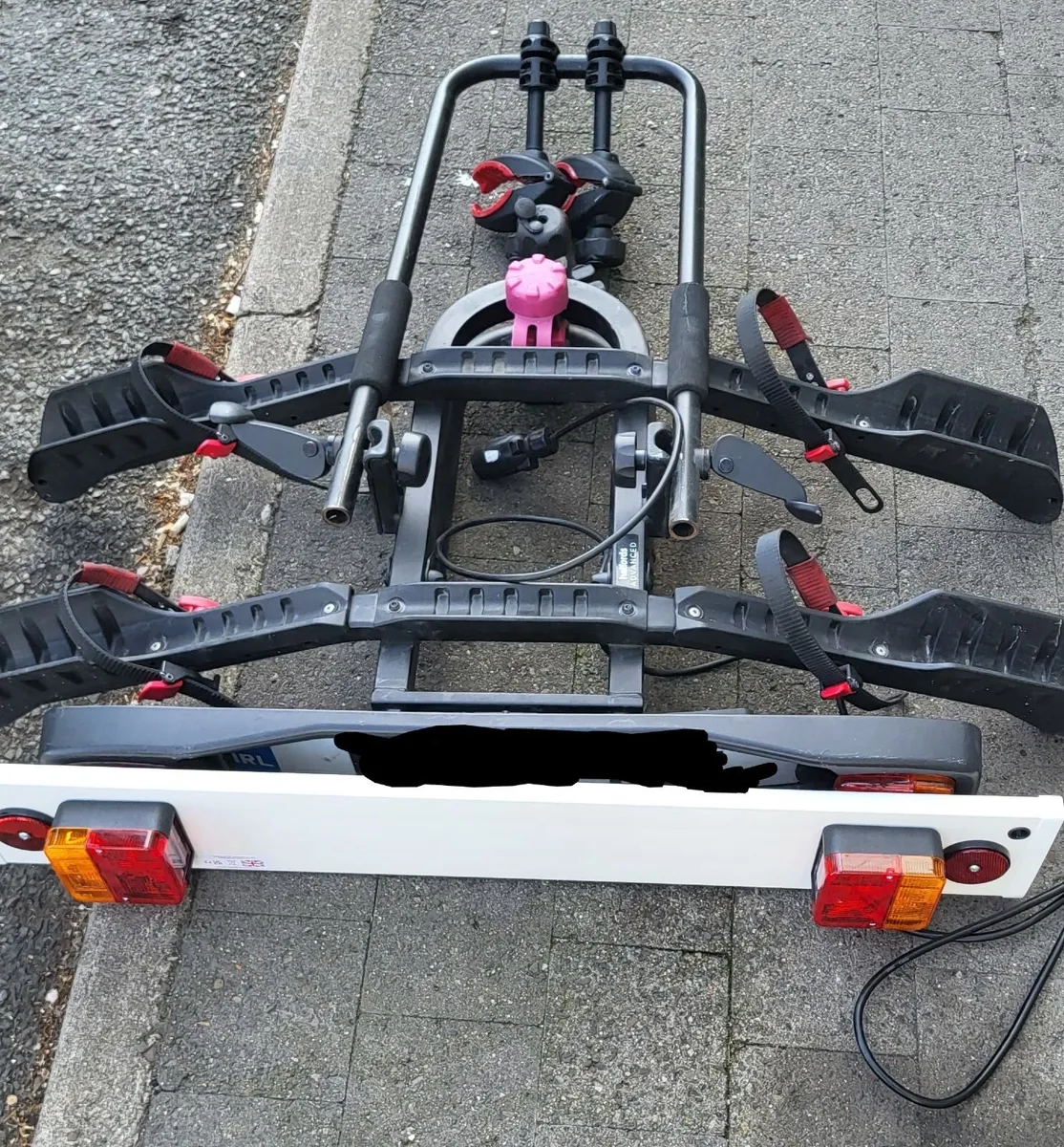 Bicycle rack; 2 bikes or ebikes; car tow-bar mount - Image 2