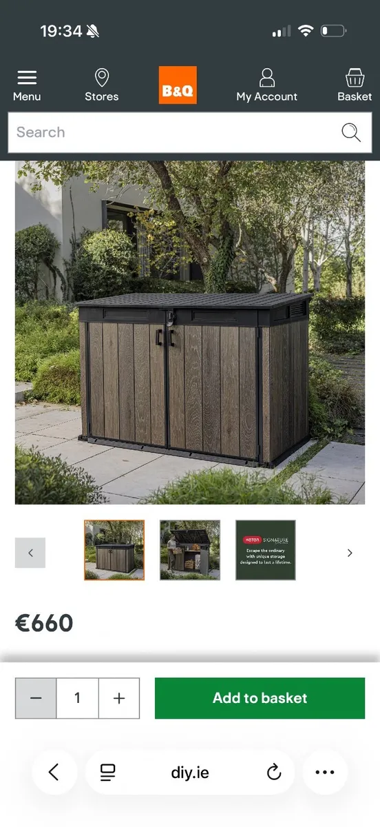 Garden storage unit - Keter Signature Decocoat 202 - Image 1