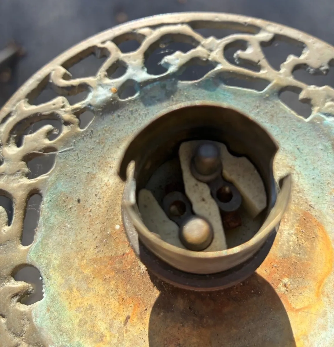 Vintage Standing Brass Lamp - Image 4