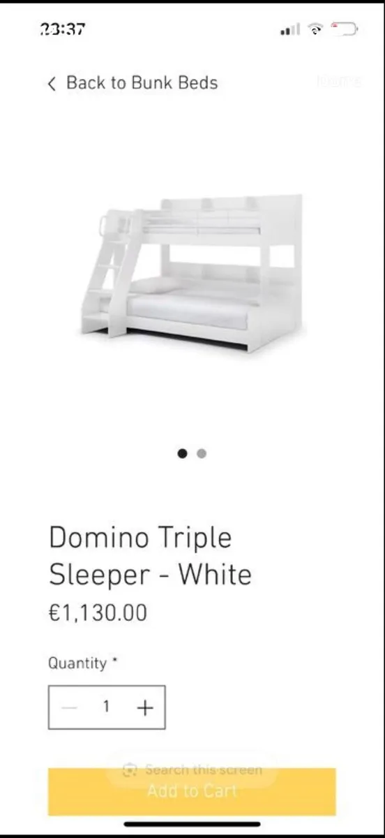Triple bunk bed