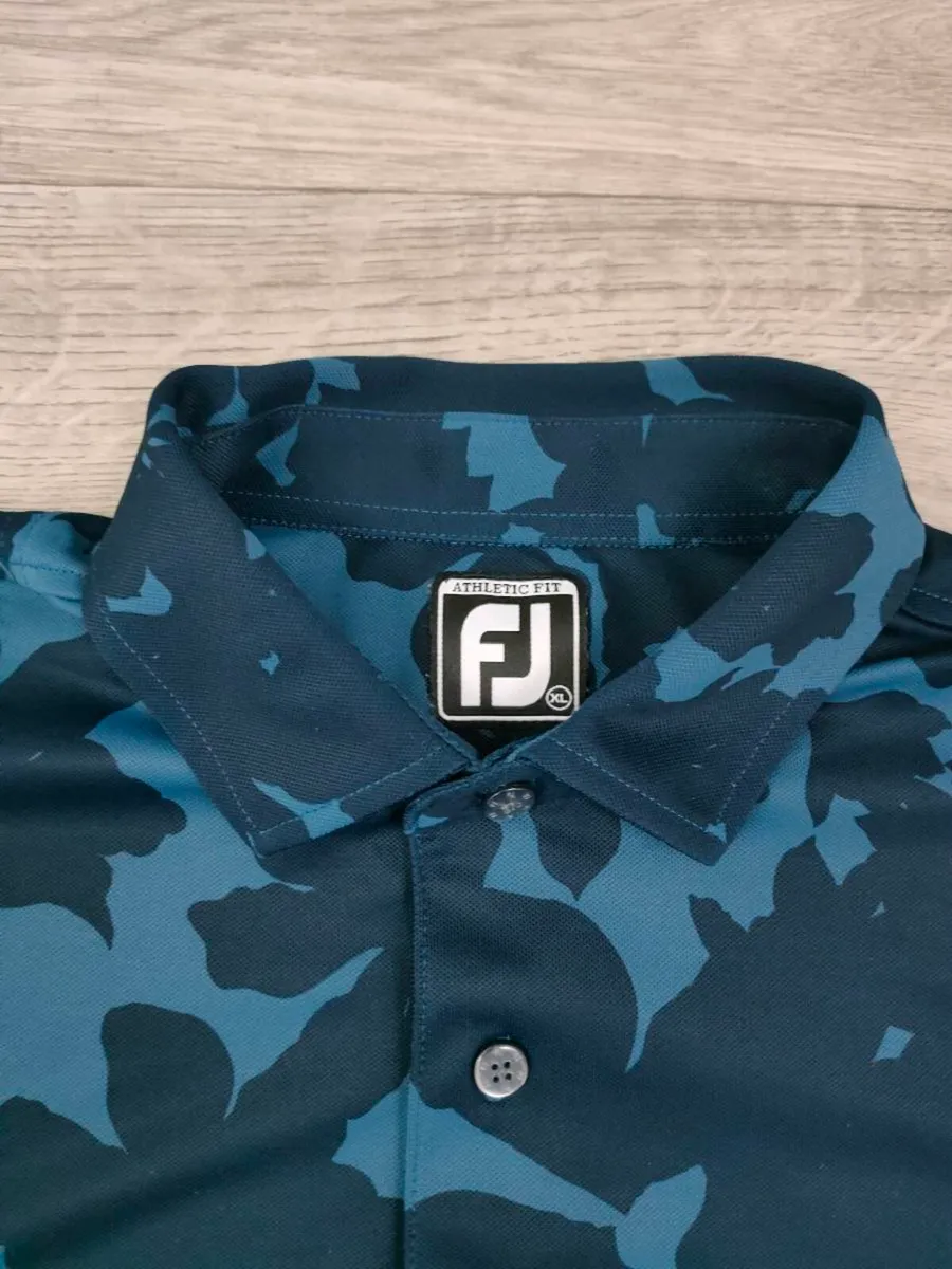 FootJoy FJ Patterned Golf Shirt Mens XL - Image 3