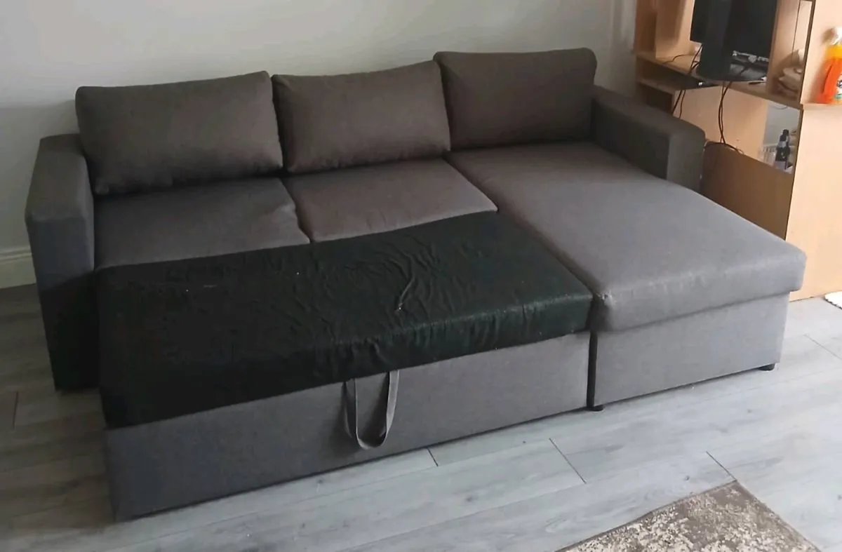 ​L-Shape Sofa Bed / Pull-Out Bed with Storage – On - Image 2