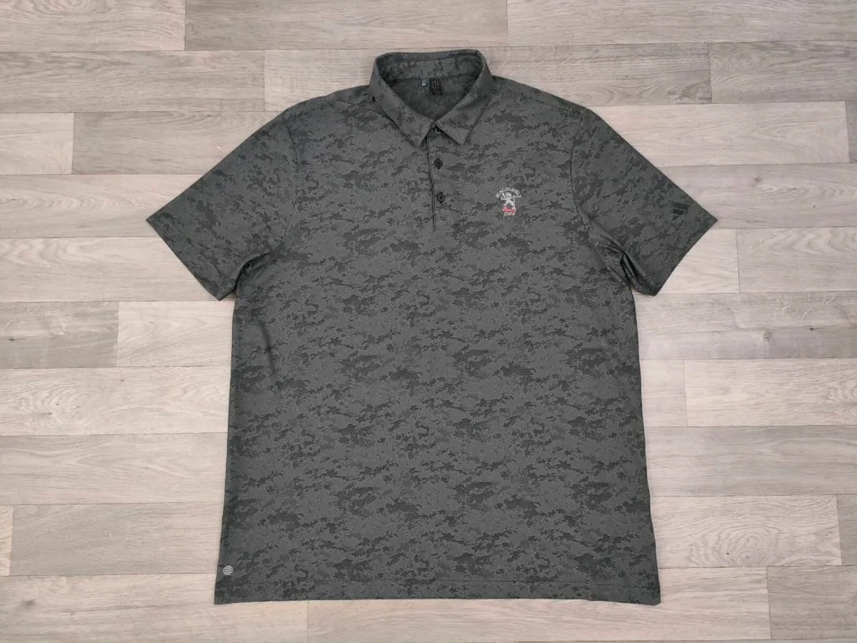 Adidas Golf Patterned Polo Shirt Mens XL - Image 1