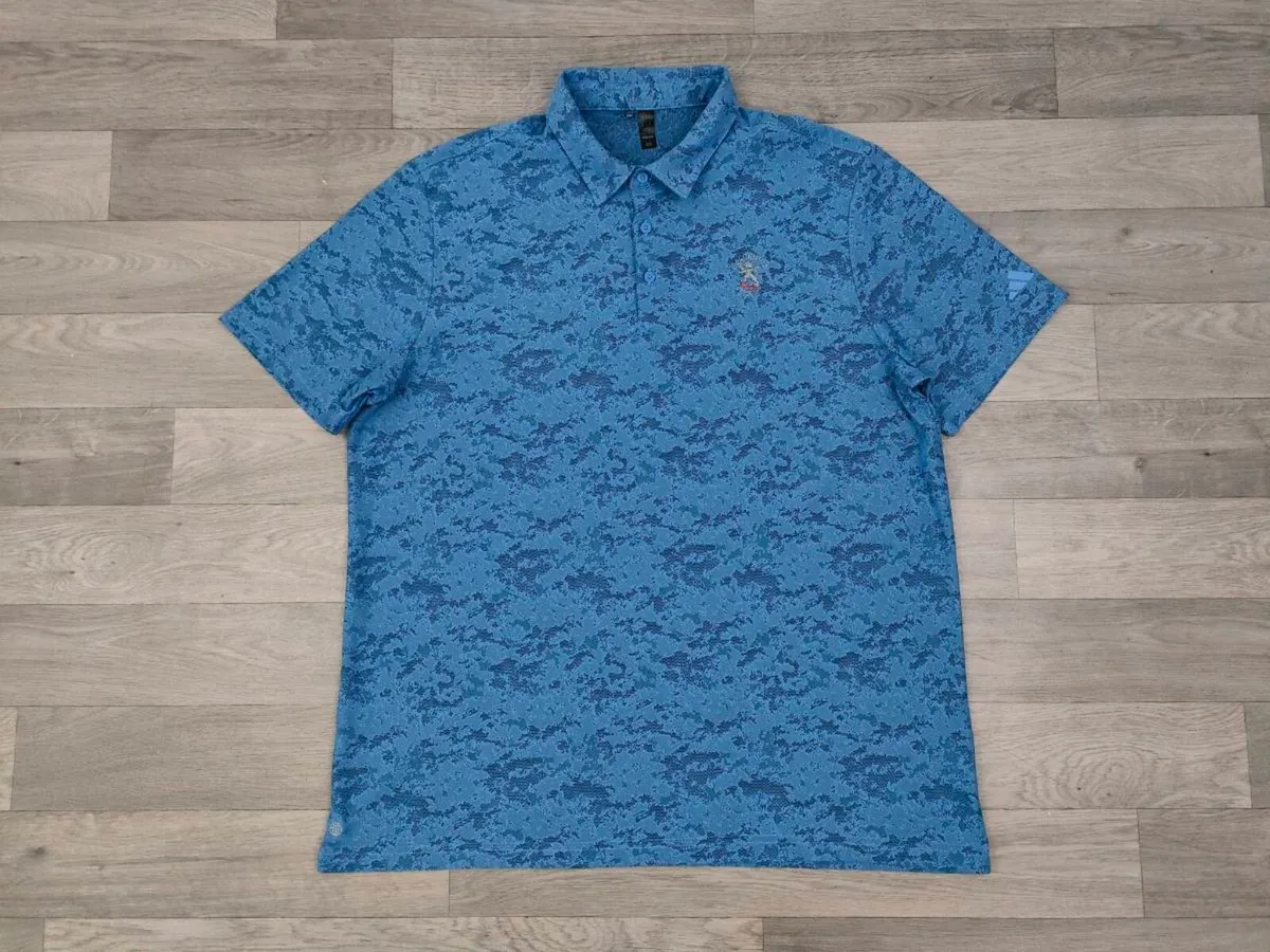 Adidas Golf Patterned Polo Shirt Mens XL - Image 1
