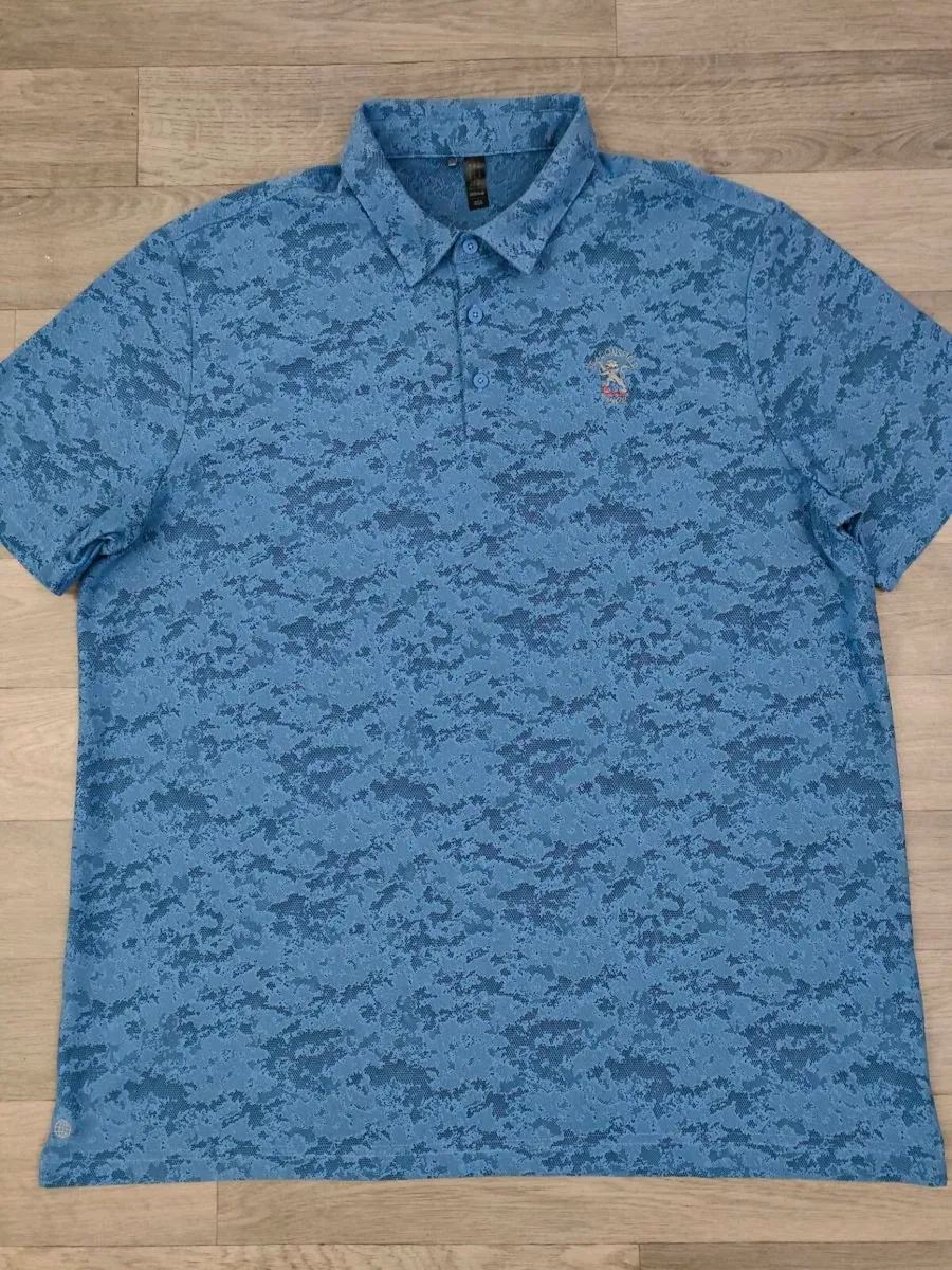Adidas Golf Patterned Polo Shirt Mens XL - Image 2