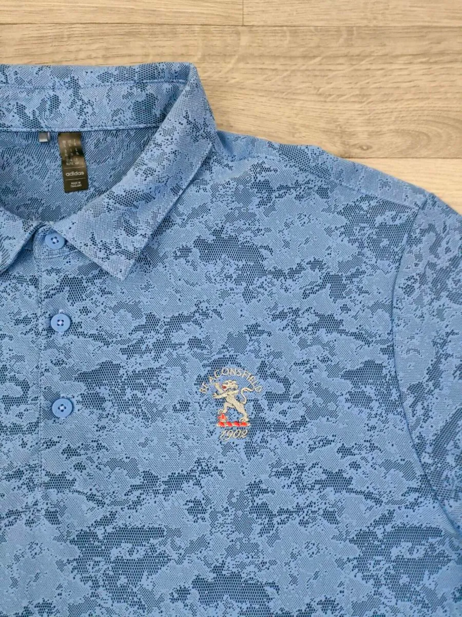 Adidas Golf Patterned Polo Shirt Mens XL - Image 4