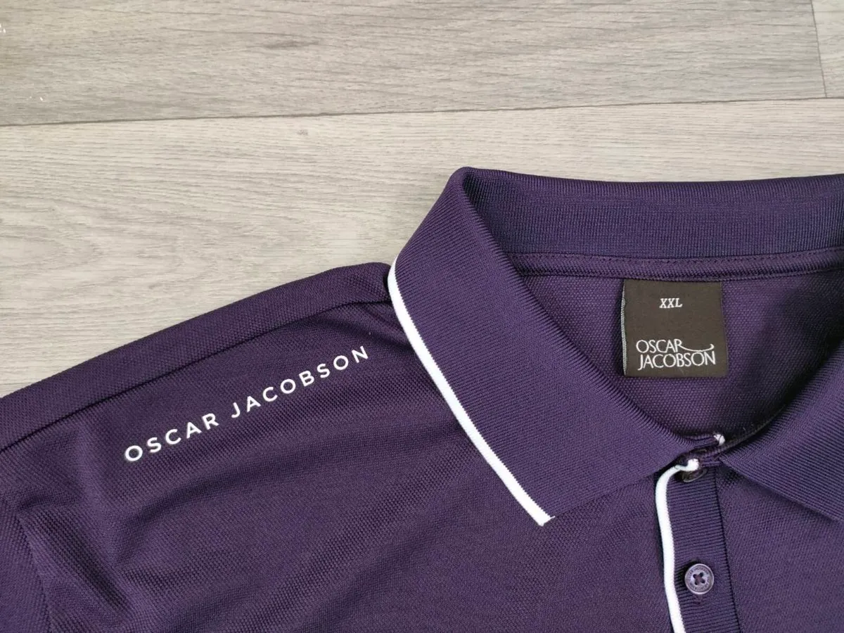 Oscar Jacobson L/S Golf Polo Shirt Mens XXL - Image 4