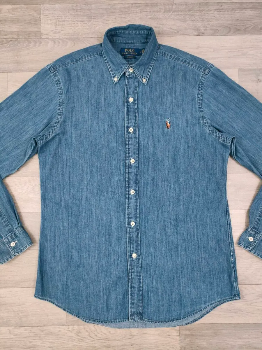 Polo Ralph Lauren Denim Shirt Mens Medium - Image 2