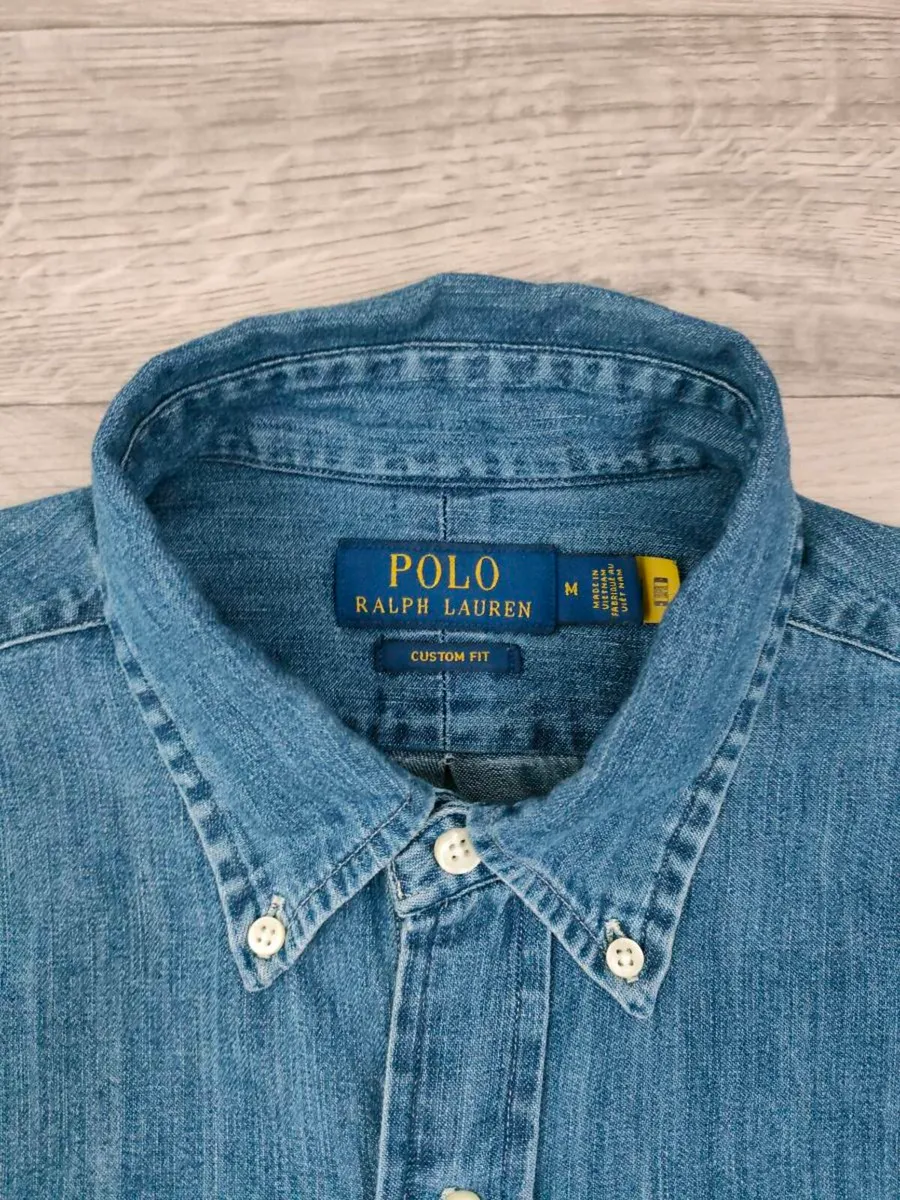 Polo Ralph Lauren Denim Shirt Mens Medium - Image 4