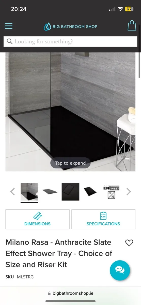 Shower tray 1400x800mm - Image 1